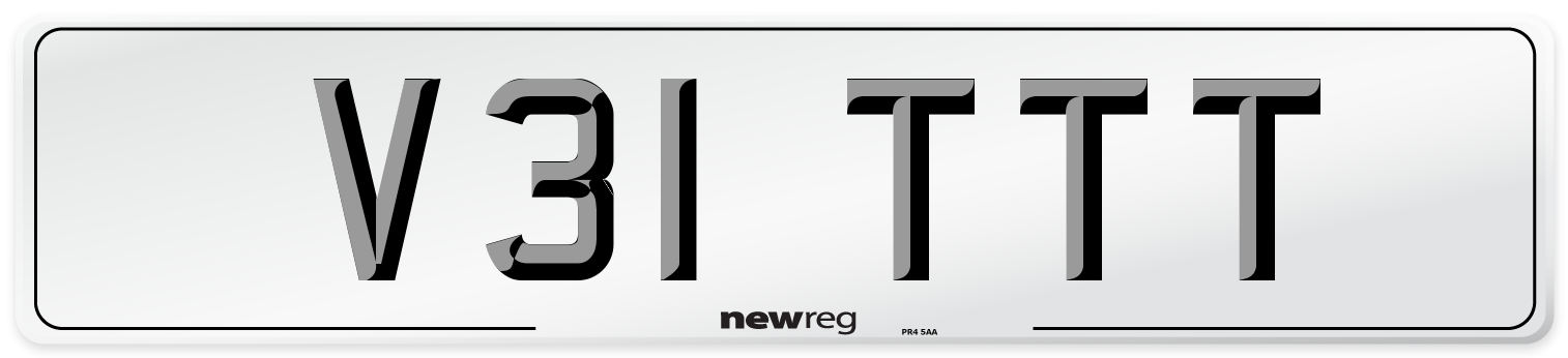 V31 TTT Number Plate from New Reg